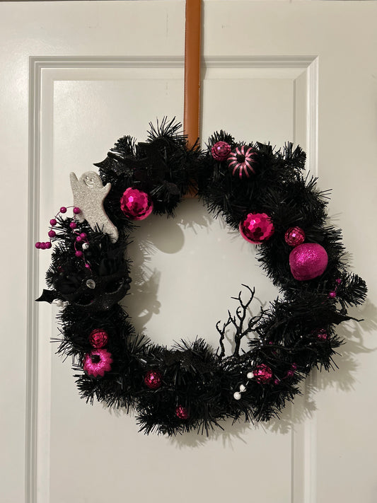Pink & Black Wreath